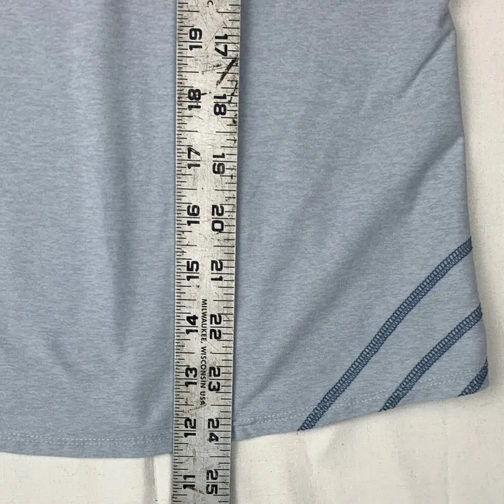 Oiselle size 6 small Gray Athletic tank Blue Accents yoga